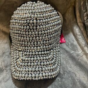Elegant Rhinestone Studded Cap